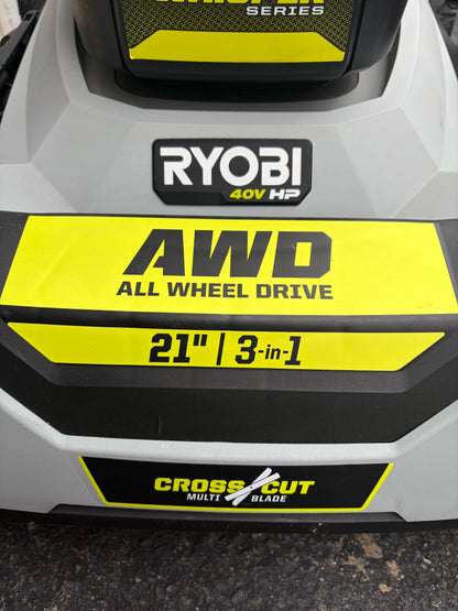Ryobi 40v HP Brushless 21” AWD Self-Propelled Lawn Mower Kit