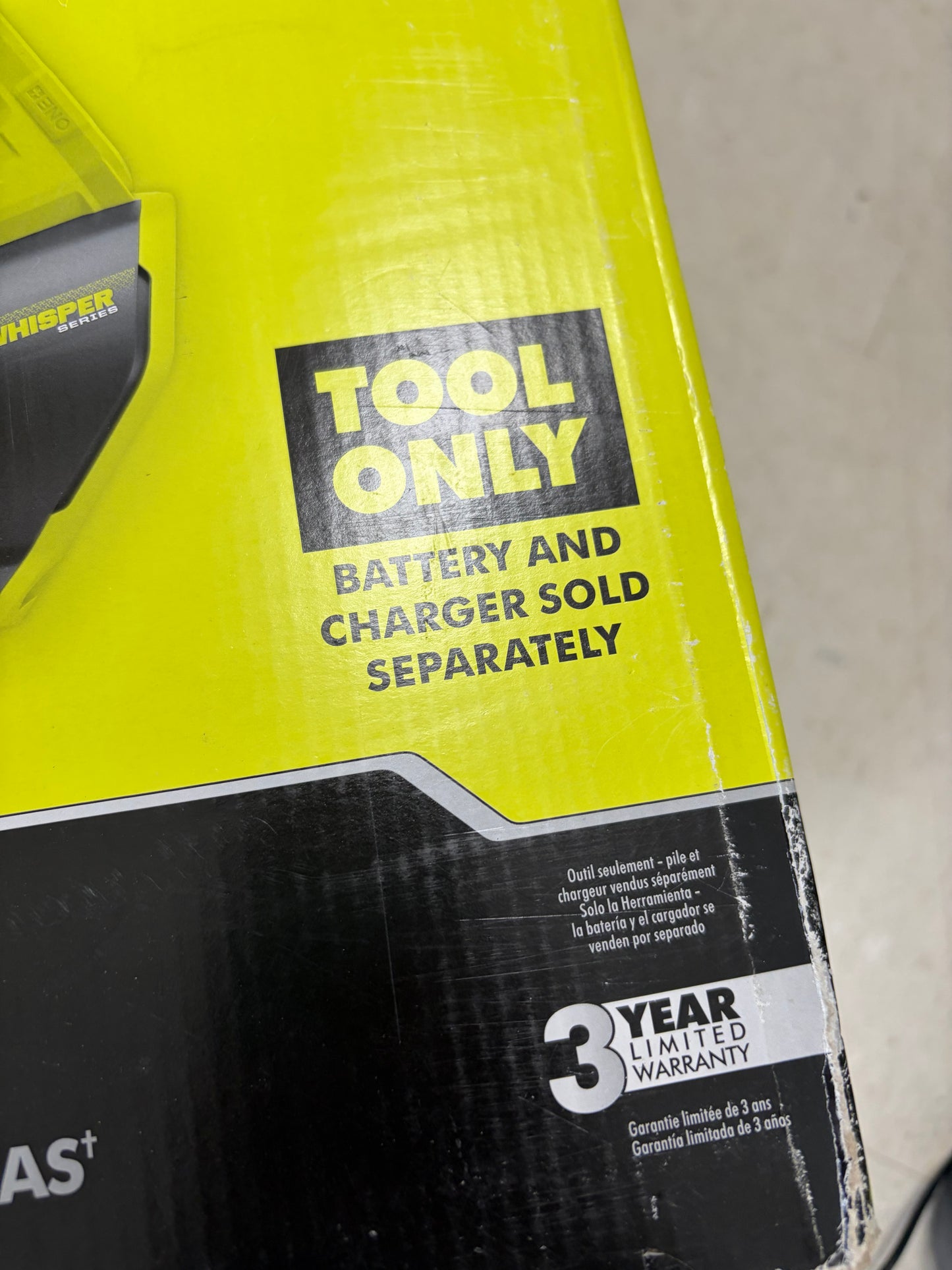 Ryobi One+ 18v HP Brushless Whisper Series Leaf Blower (Tool Only)