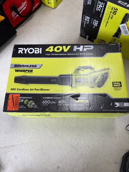 Ryobi 40v HP Brushless Whisper Series Leaf Blower (Tool Only)
