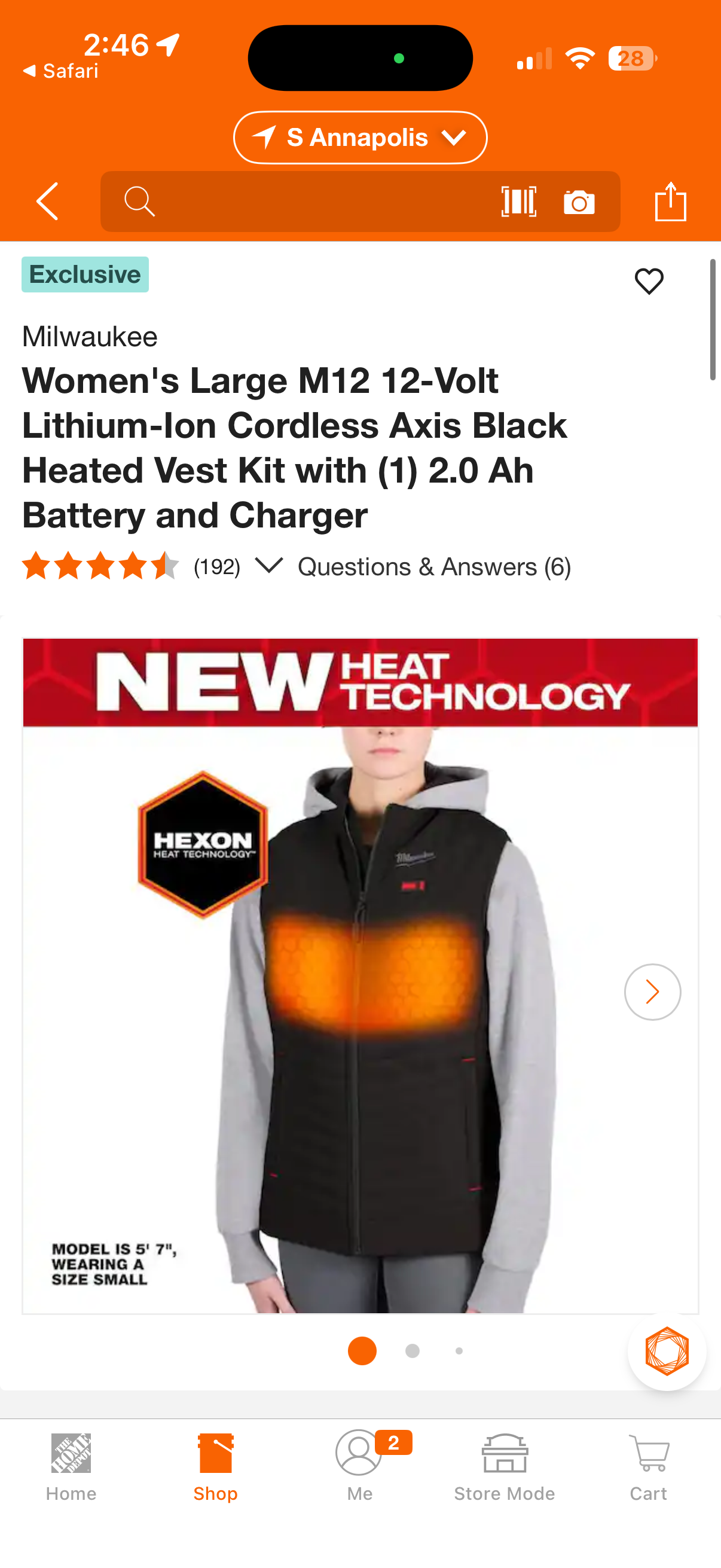 Milwaukee M12 Women’s Large Axis Black Heated Vest Kit
