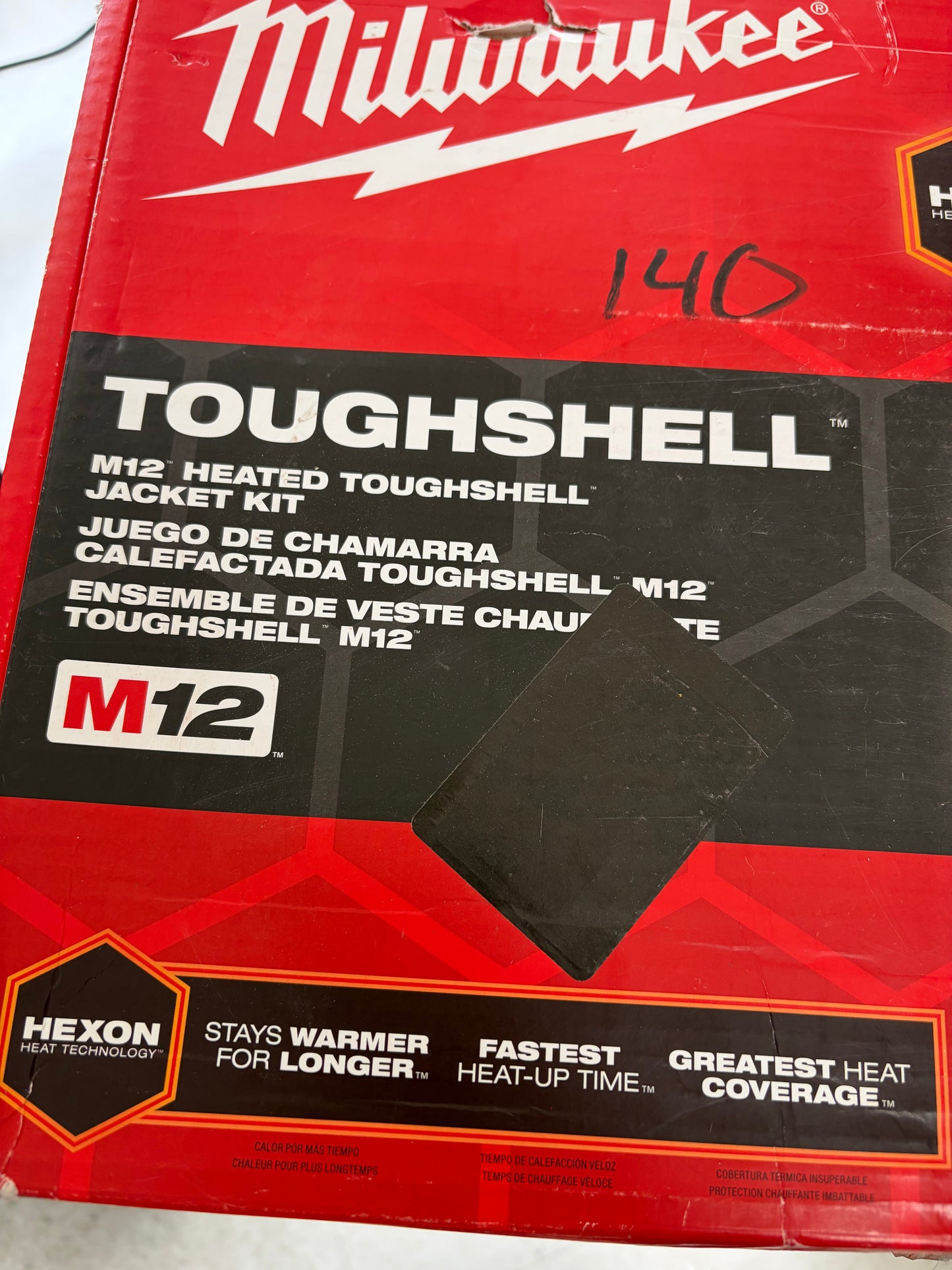 Milwaukee M12 Men’s Large Tough Shell Black Heated Jacket Kit