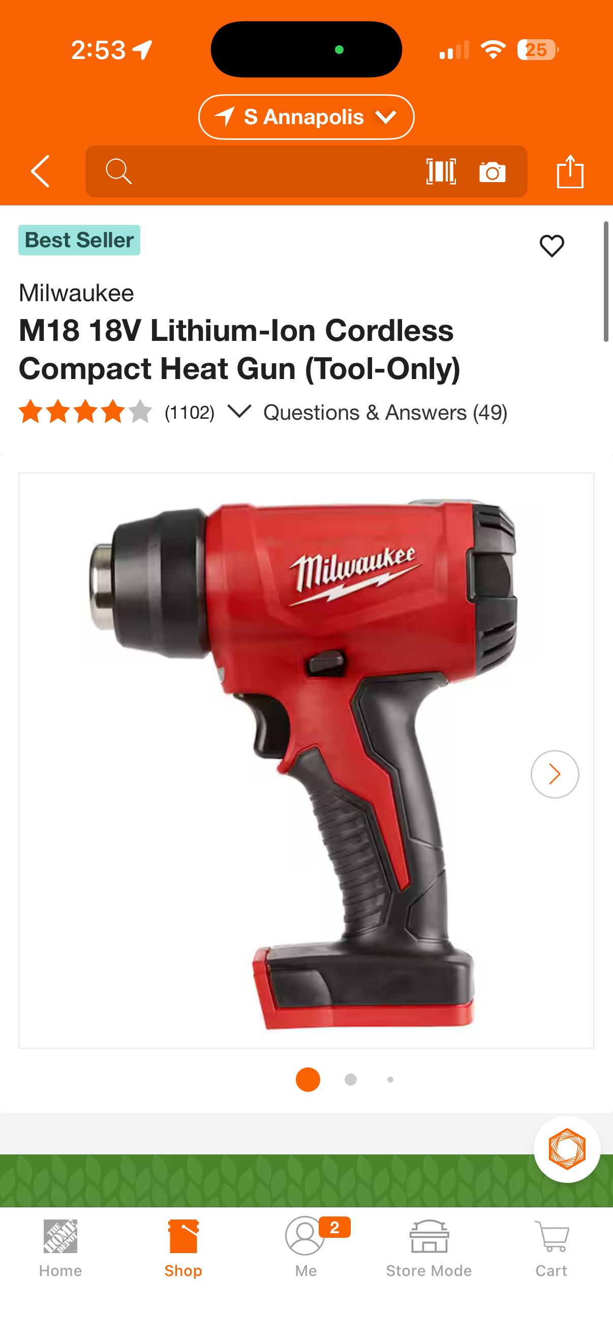 Milwaukee M18 Compact Heat Gun (Tool Only)