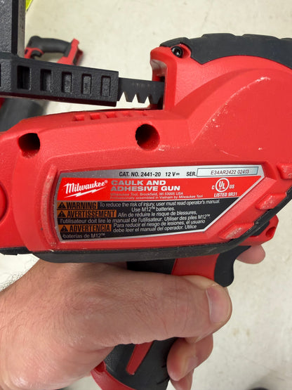 Milwaukee M12 10oz Adhesive & Caulk Gun (Tool Only)