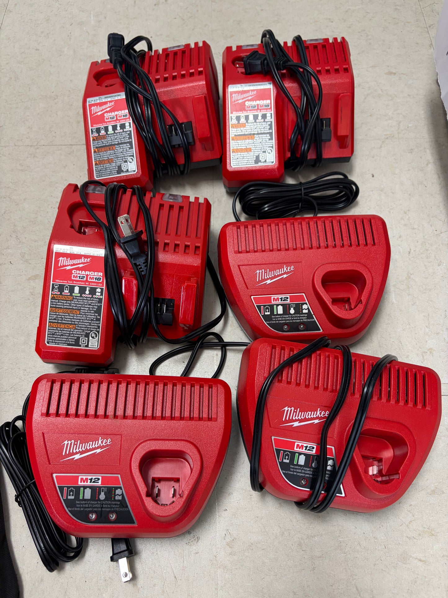 Milwaukee M12 & M18 Battery Chargers