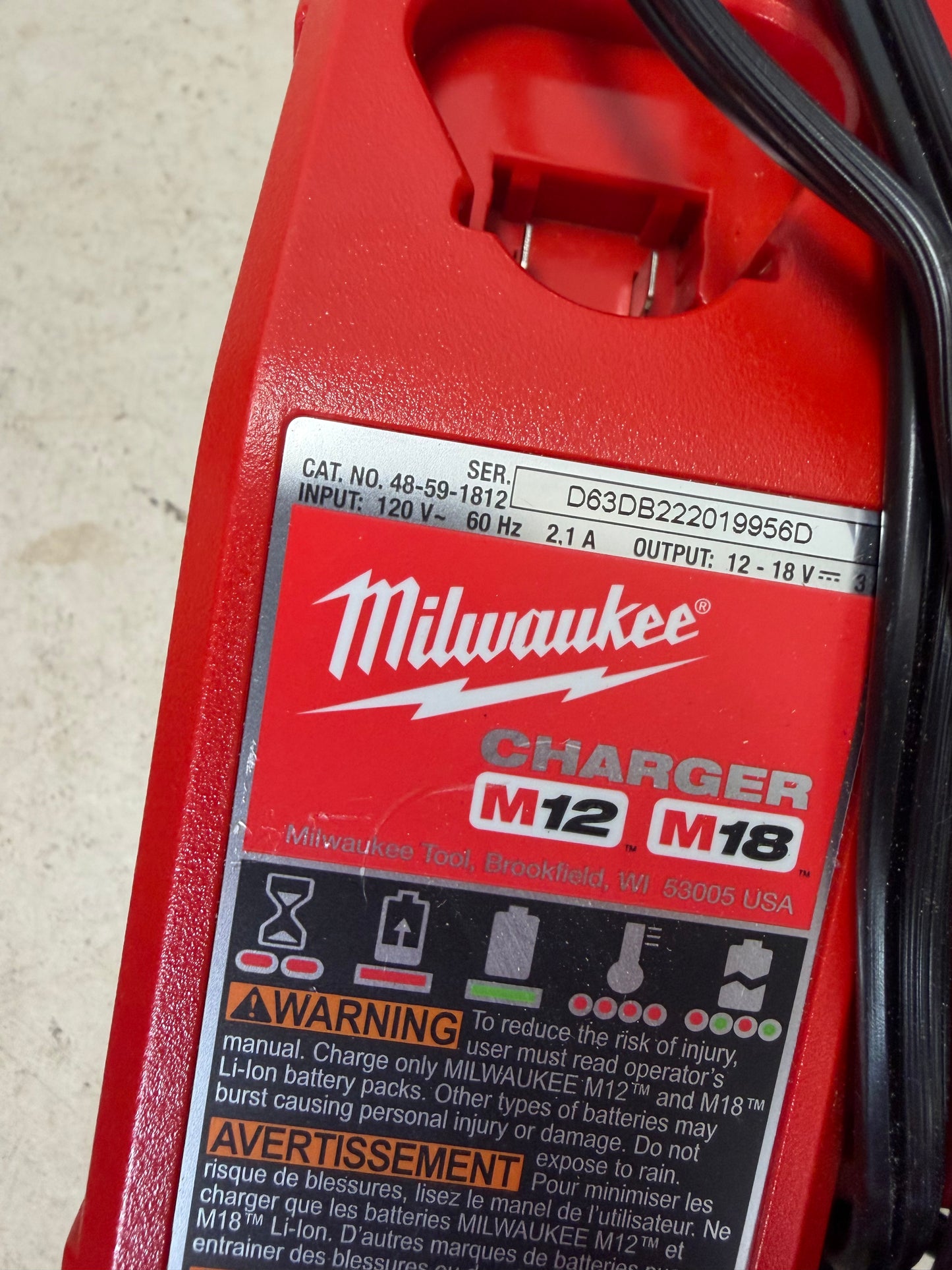 Milwaukee M12 & M18 Battery Chargers
