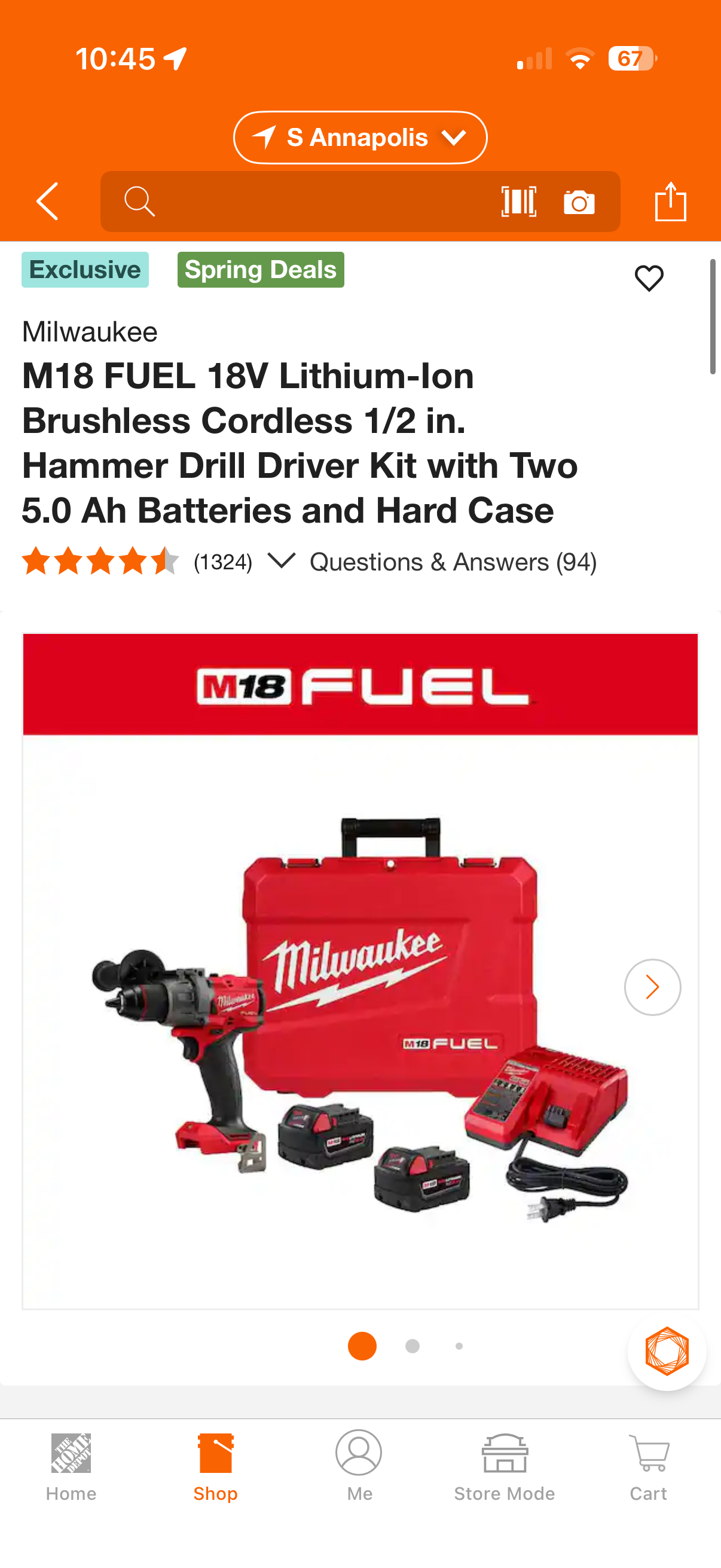 Milwaukee M18 Fuel Brushless 1/2” Hammer Drill Kit