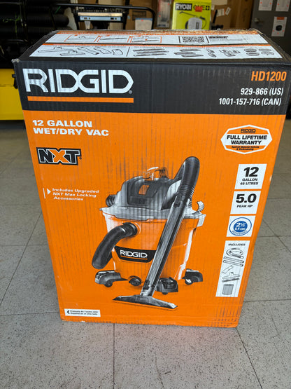 Ridgid 12G 5.0 Peak HP NXT Wet/Dry Shop Vac