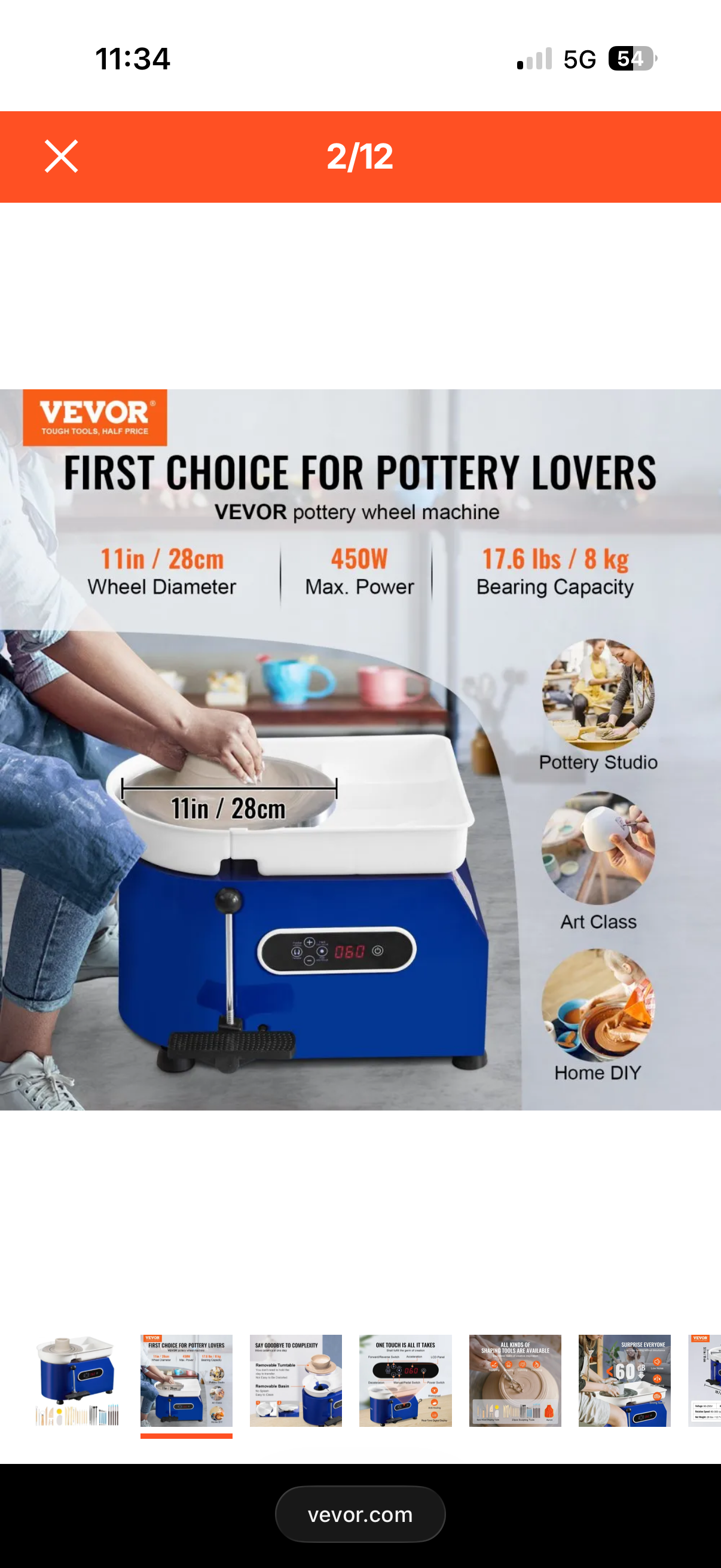 Vevor 450W Electric Pottery Wheel