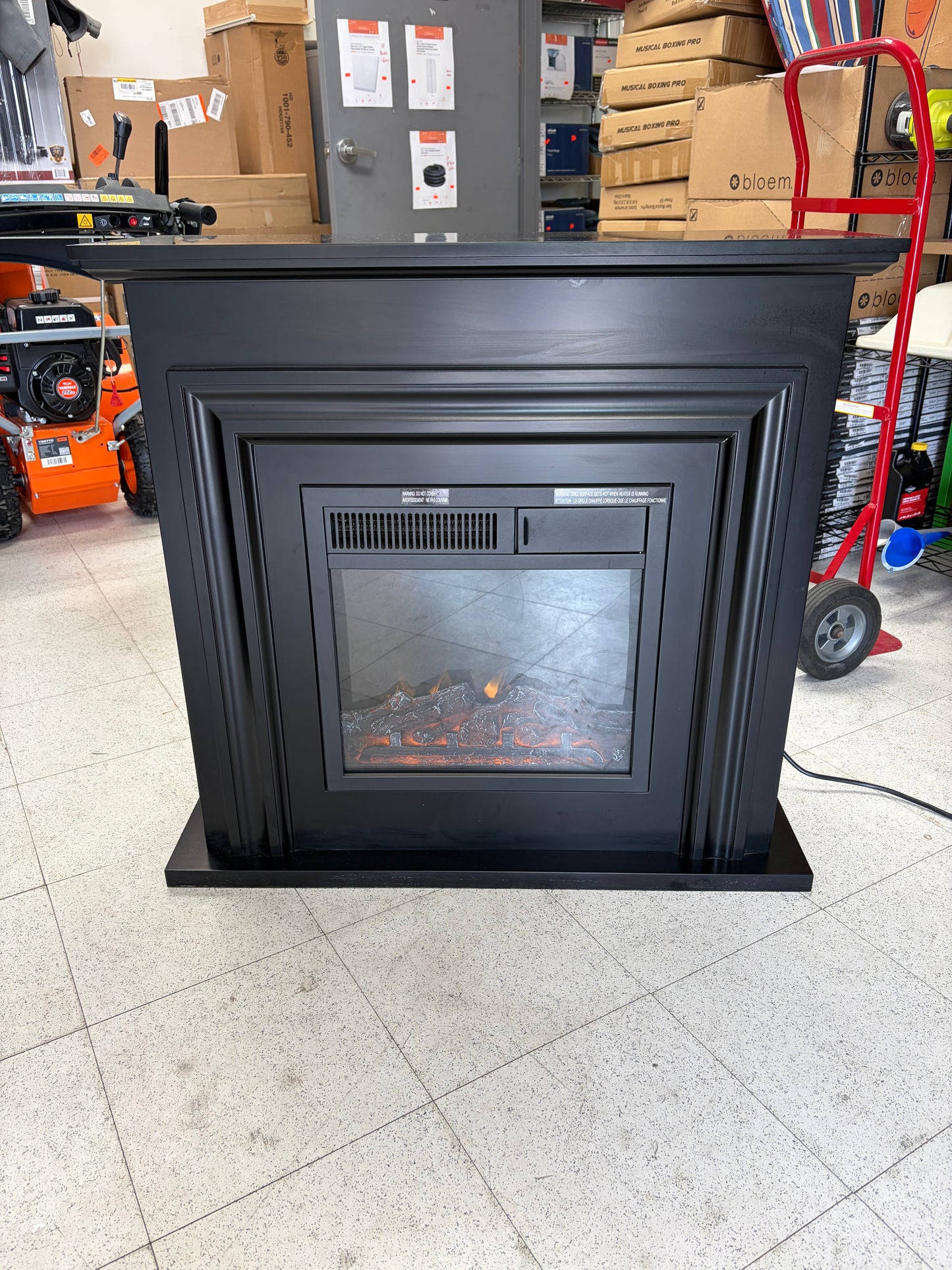 R.W.Flame 36” Freestanding Wooden Electric Fireplace