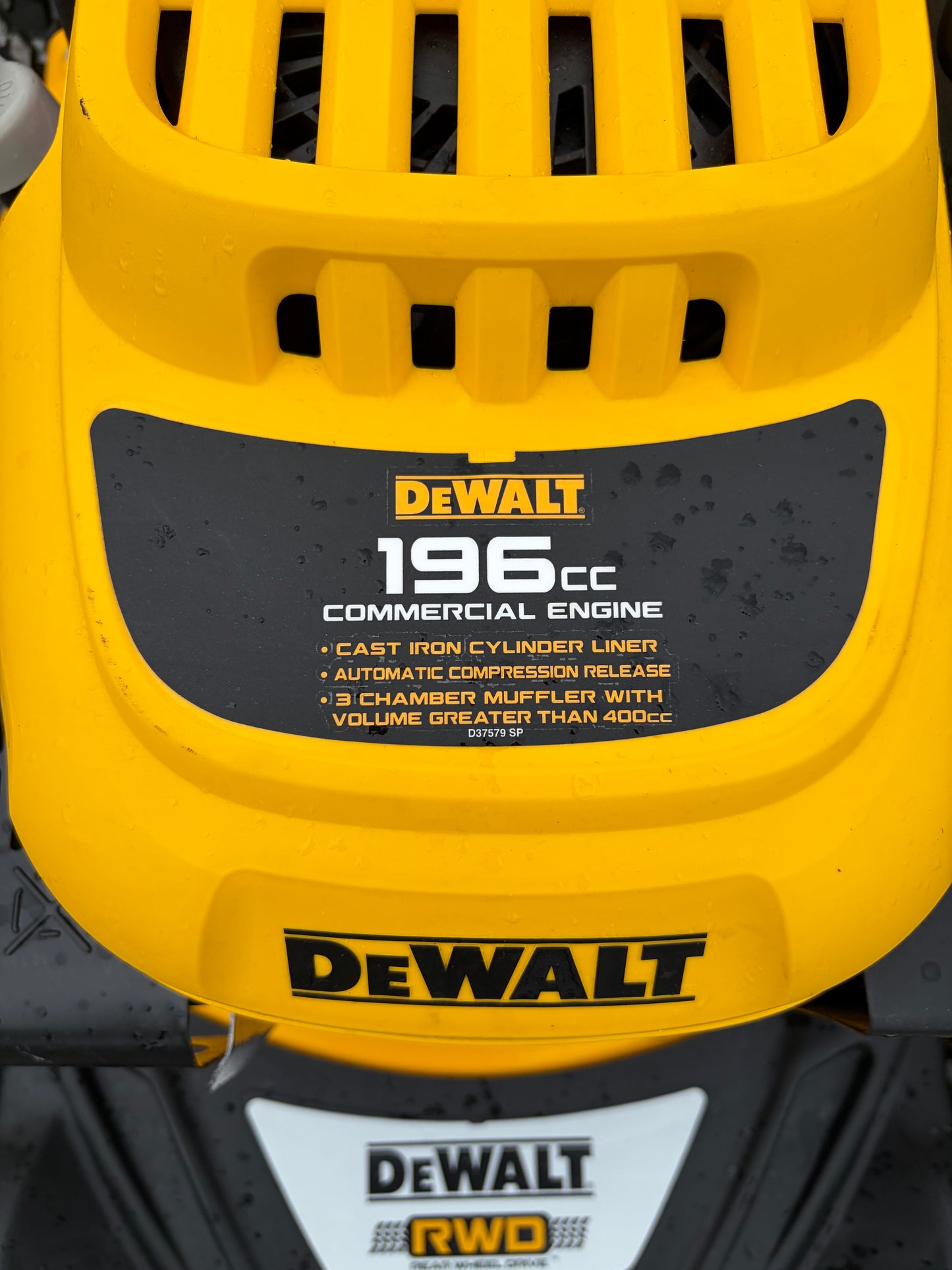 Dewalt 21” 196cc E-Gov RWD Self Propelled Gas Lawn Mower