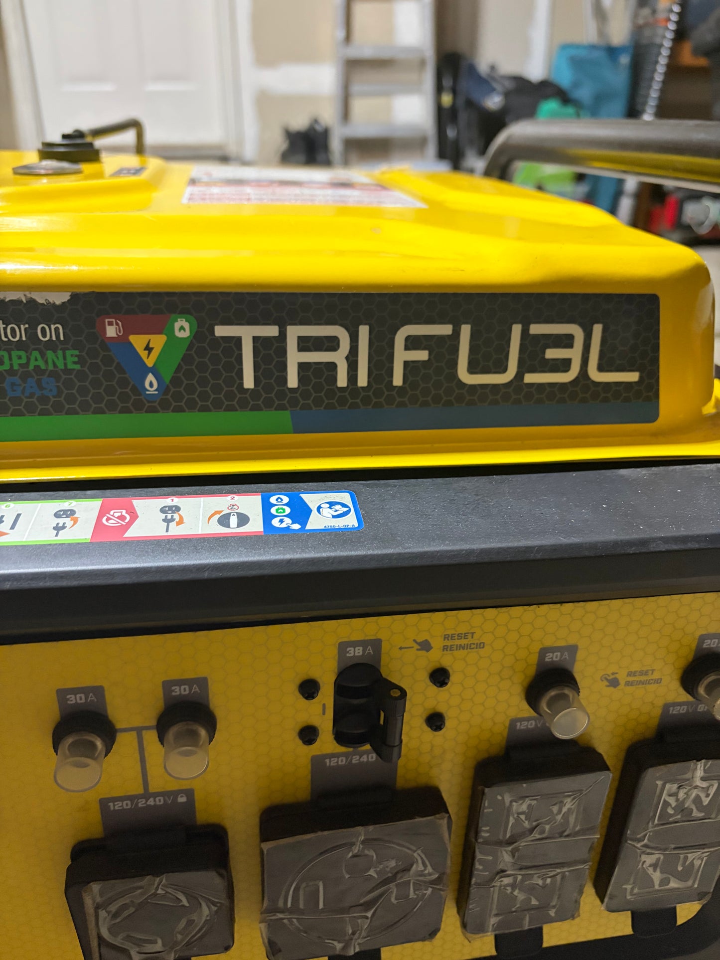 Champion 11,500/9200W Electric Start Tri-Fuel Portable Generator
