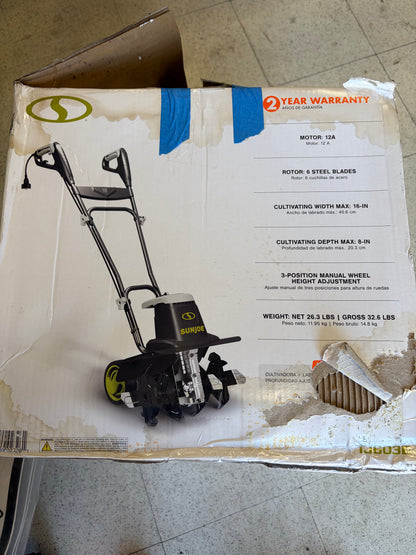 Sun Joe 16” 12-Amp Electric Garden Tiller/Cultivator