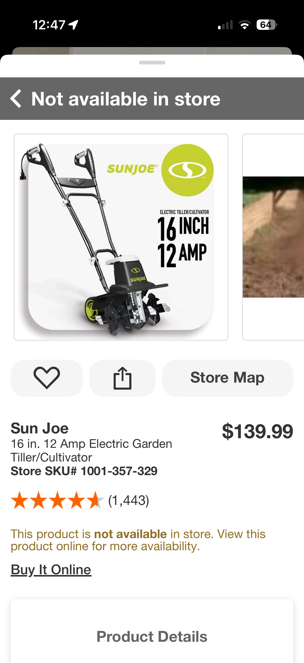 Sun Joe 16” 12-Amp Electric Garden Tiller/Cultivator