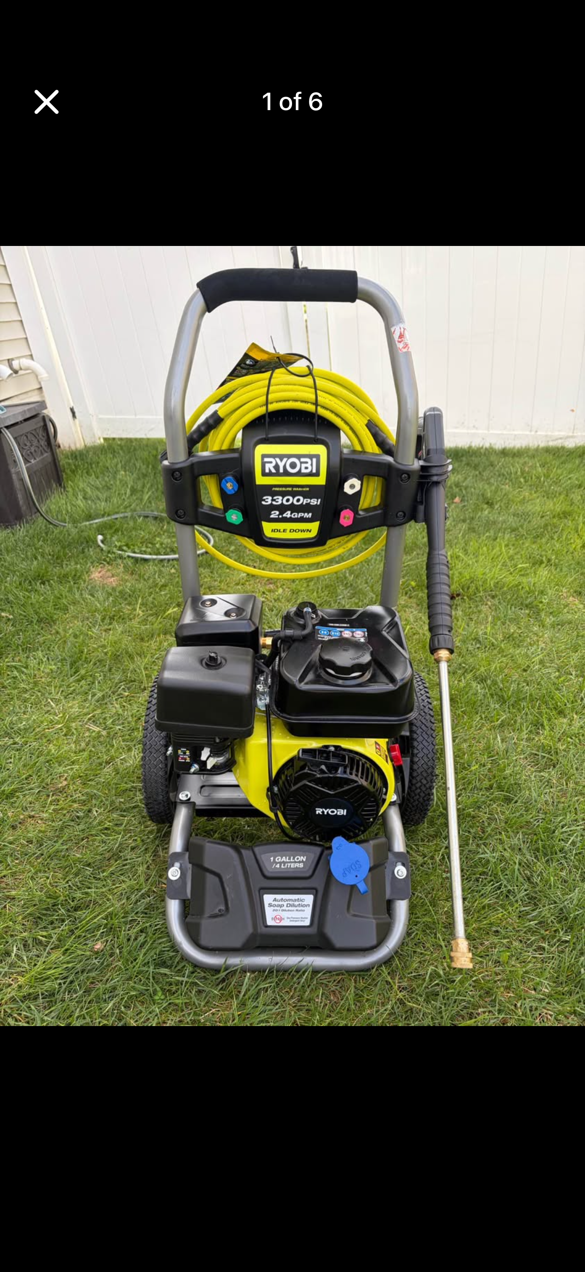 Ryobi 3300 PSI 2.4 GPM 212cc Gas Pressure Washer