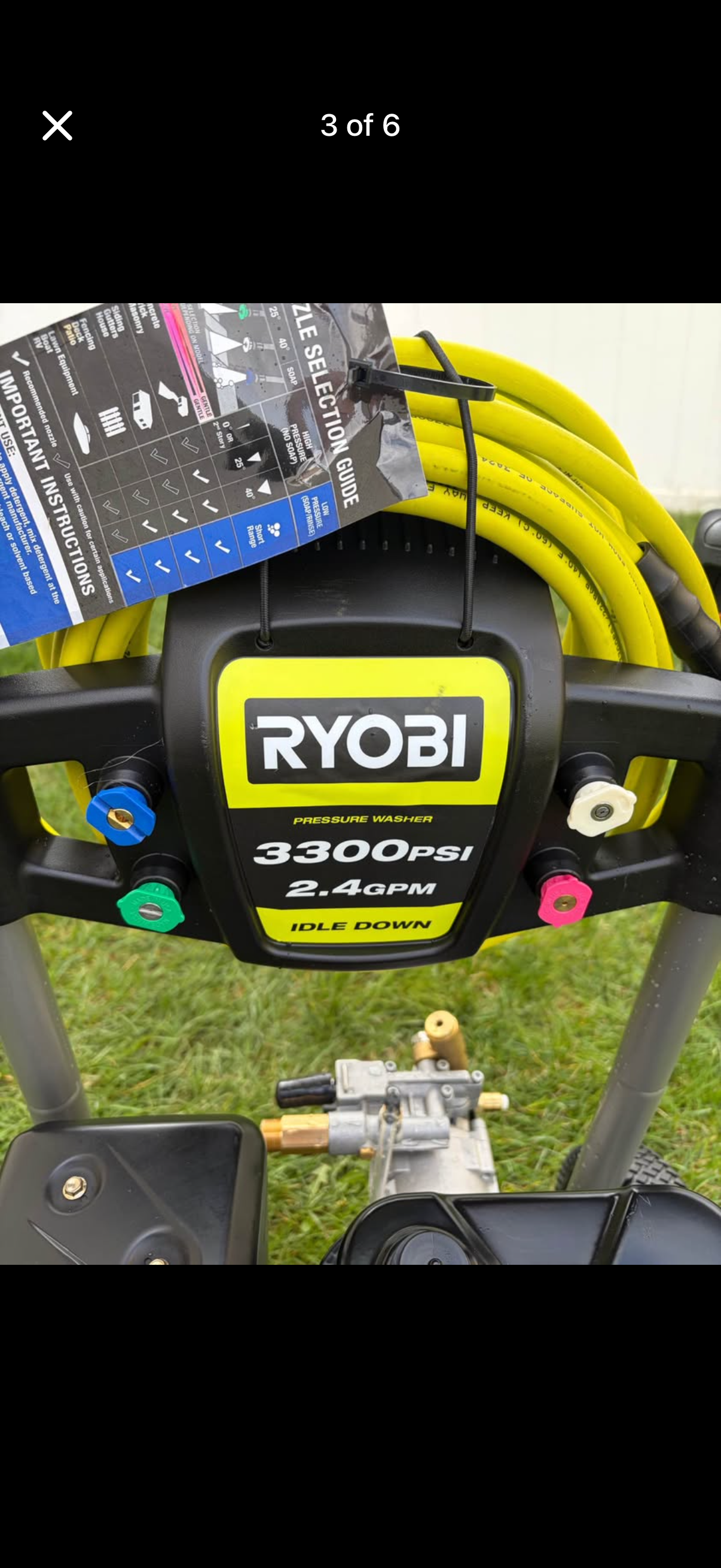 Ryobi 3300 PSI 2.4 GPM 212cc Gas Pressure Washer