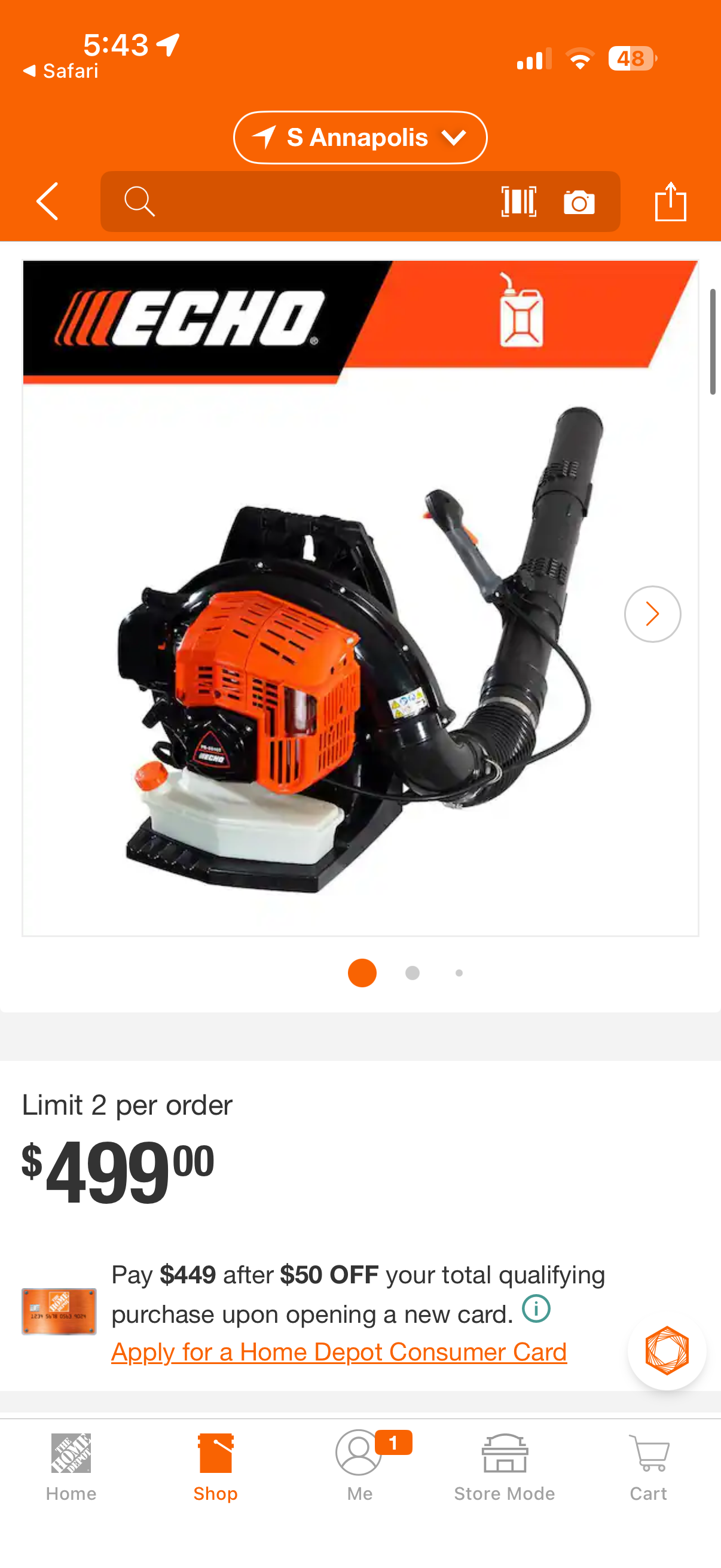Echo PB-5810T 59.7cc 200 MPH 2-Stroke Gas Backpack Blower