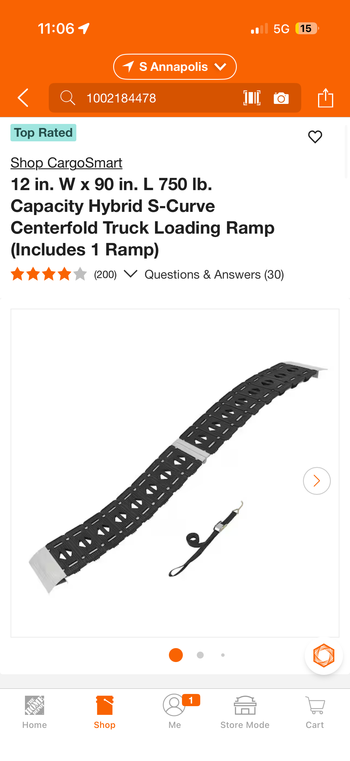CargoSmart 12x90” 750lb Hybrid S-Curve Centerfold Trump Ramp