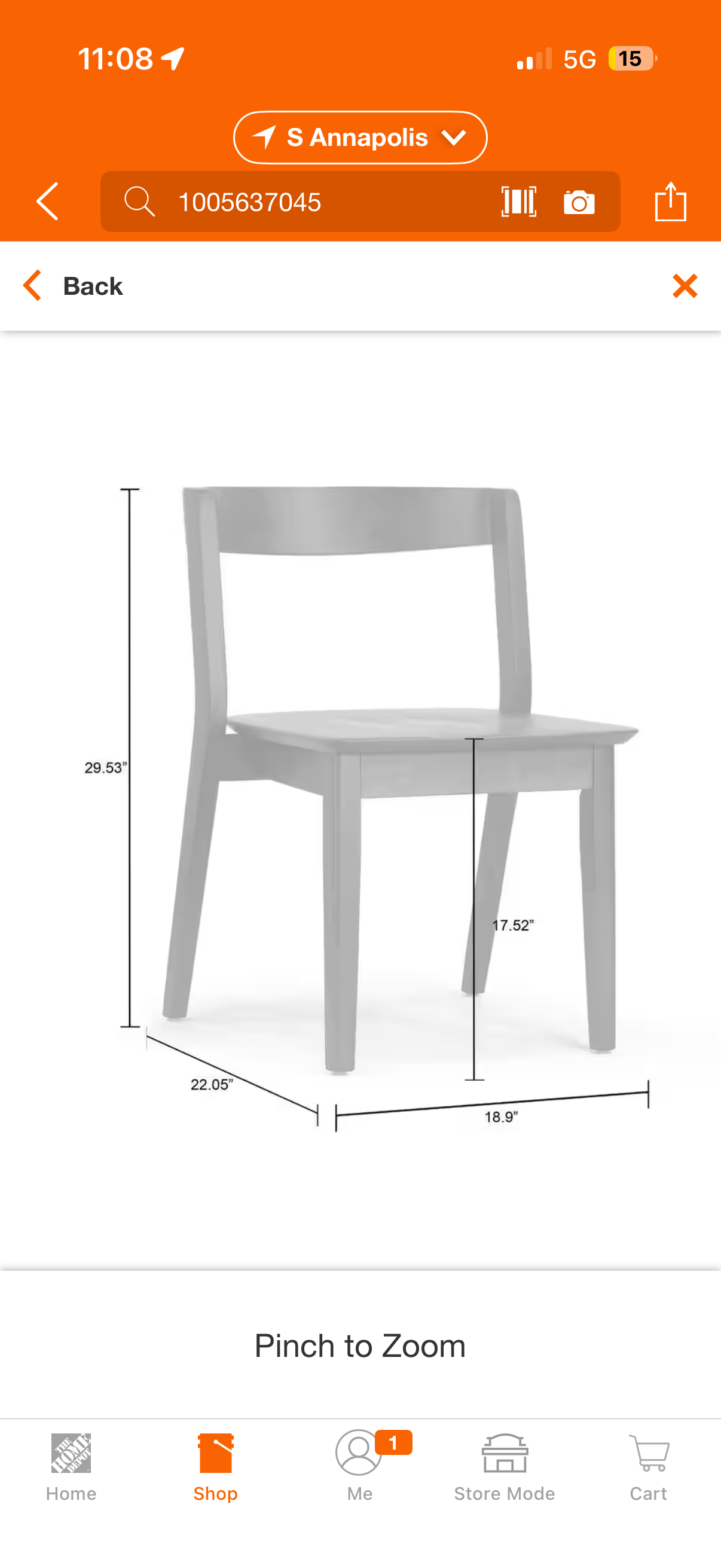 Glamour Home Astor Walnut Solid Wood Dining Chair Set of 2