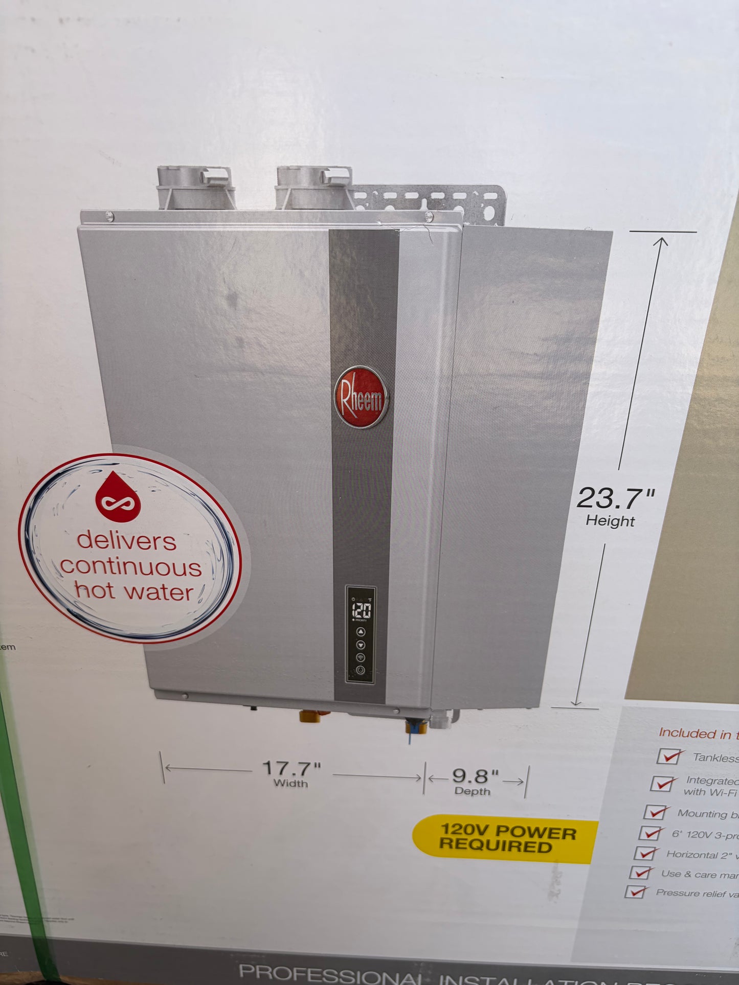 Rheem 9.5 GPM Smart Tankless Water Heater