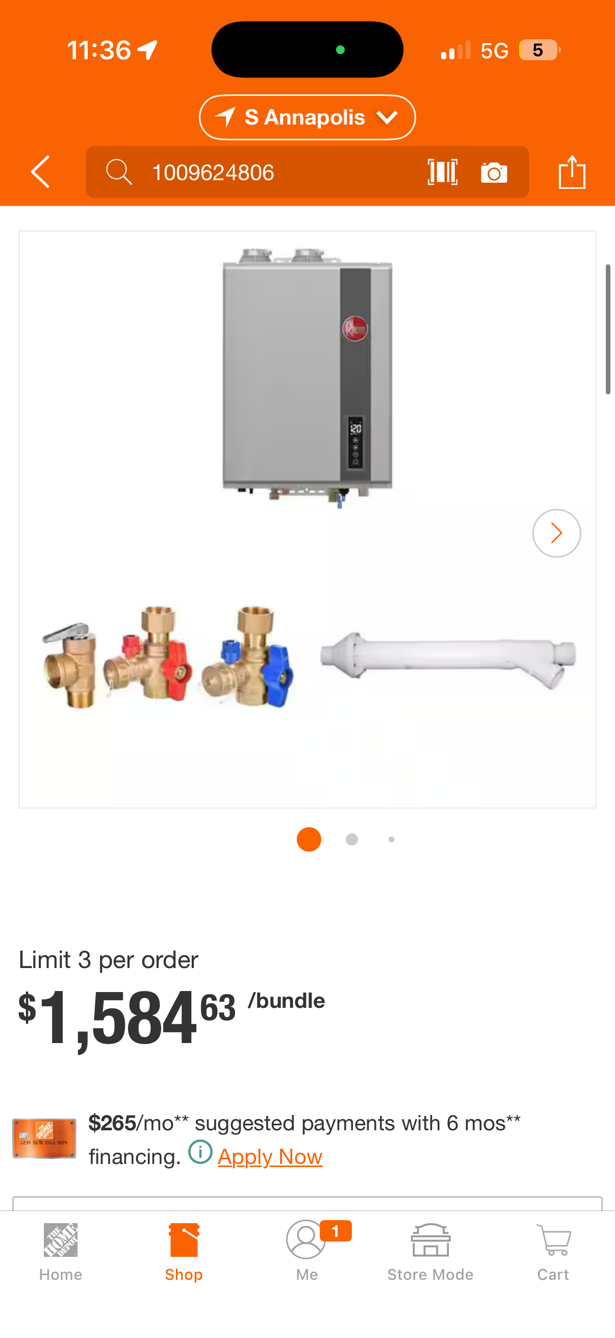 Rheem 9.5 GPM Smart Tankless Water Heater