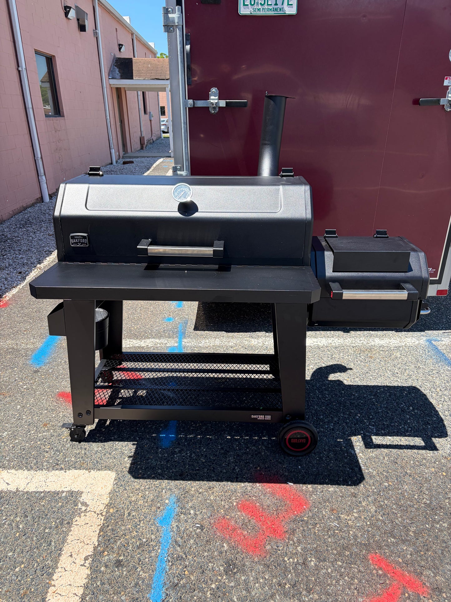 Nexgrill Oakford 1150 Reverse Flow Offset Smoker Charcoal Grill