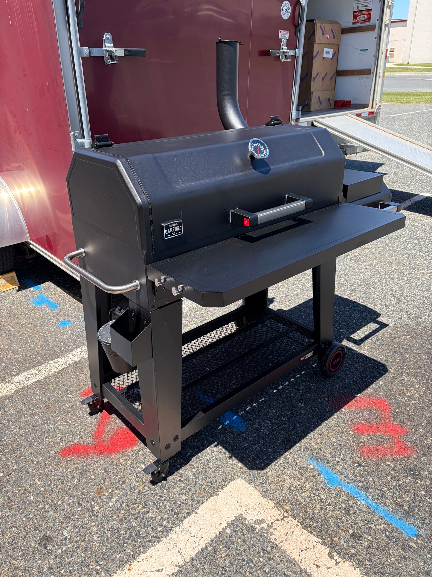 Nexgrill Oakford 1150 Reverse Flow Offset Smoker Charcoal Grill