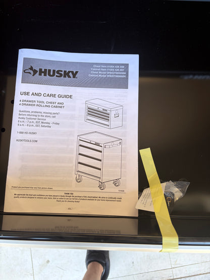 Husky 26.5x18” 4-Drawer Rolling Tool Cabinet