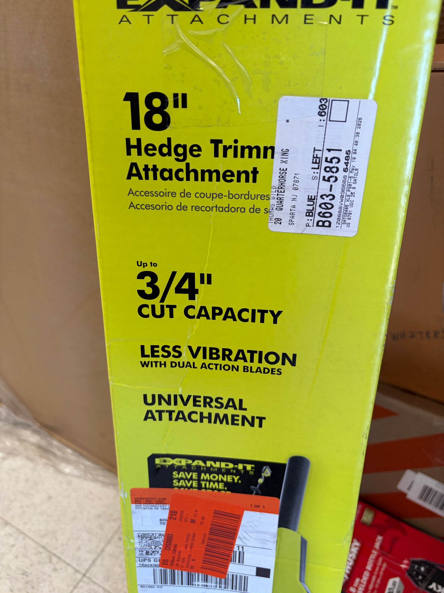 Ryobi Expand-It 18” Universal Hedge Trimmer Attachment