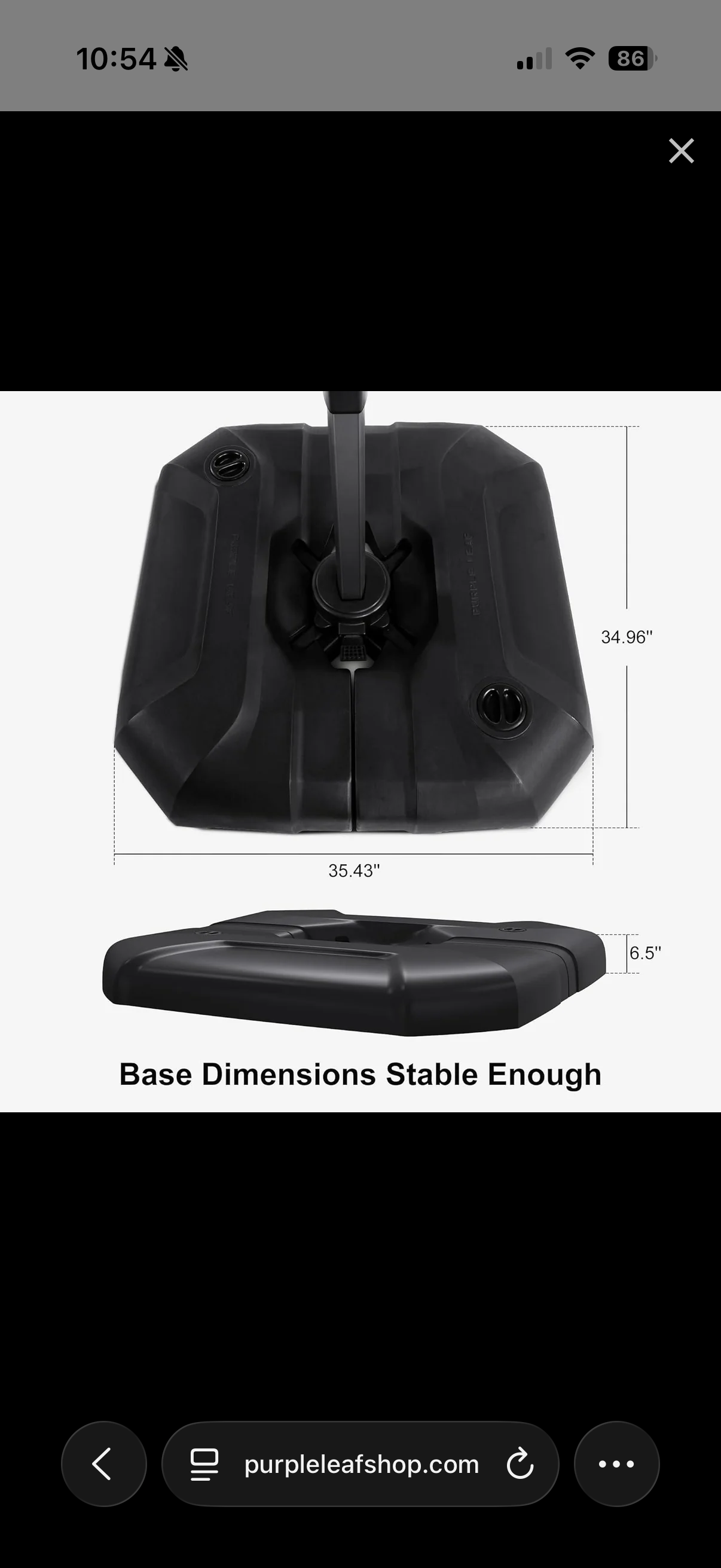 Purple Leaf Off-Set/Cantilever Patio Umbrella Base