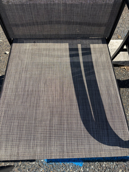 Phi Villa 6pc Black Metal Outdoor Patio Dining Chair Set