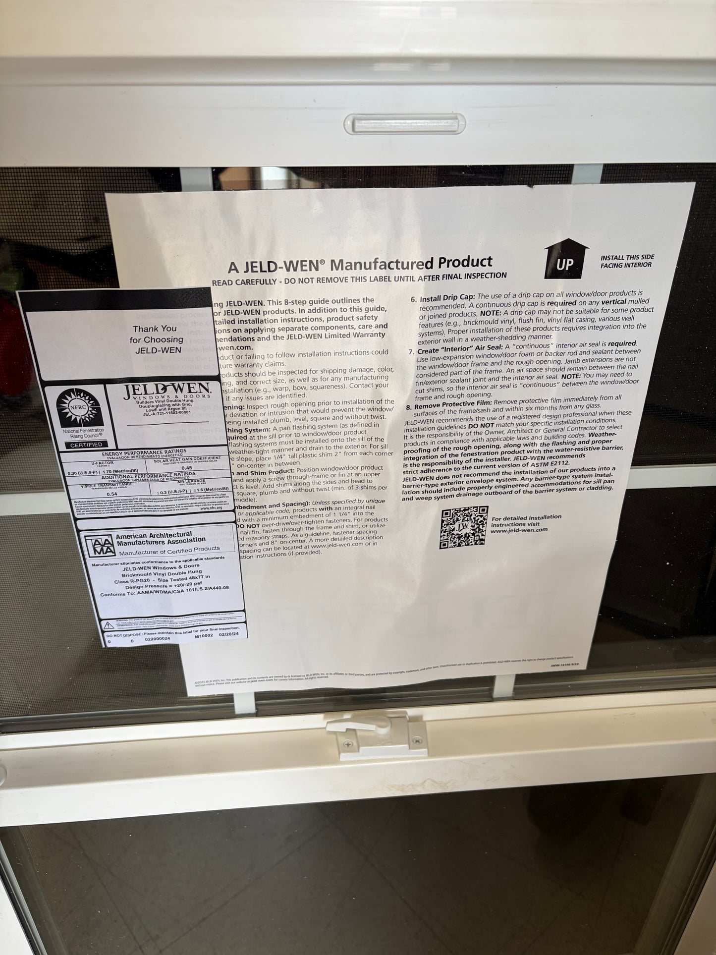 Jeld-Wen V-2500S Double Pane Double Hung Vinyl Brickmould Windows