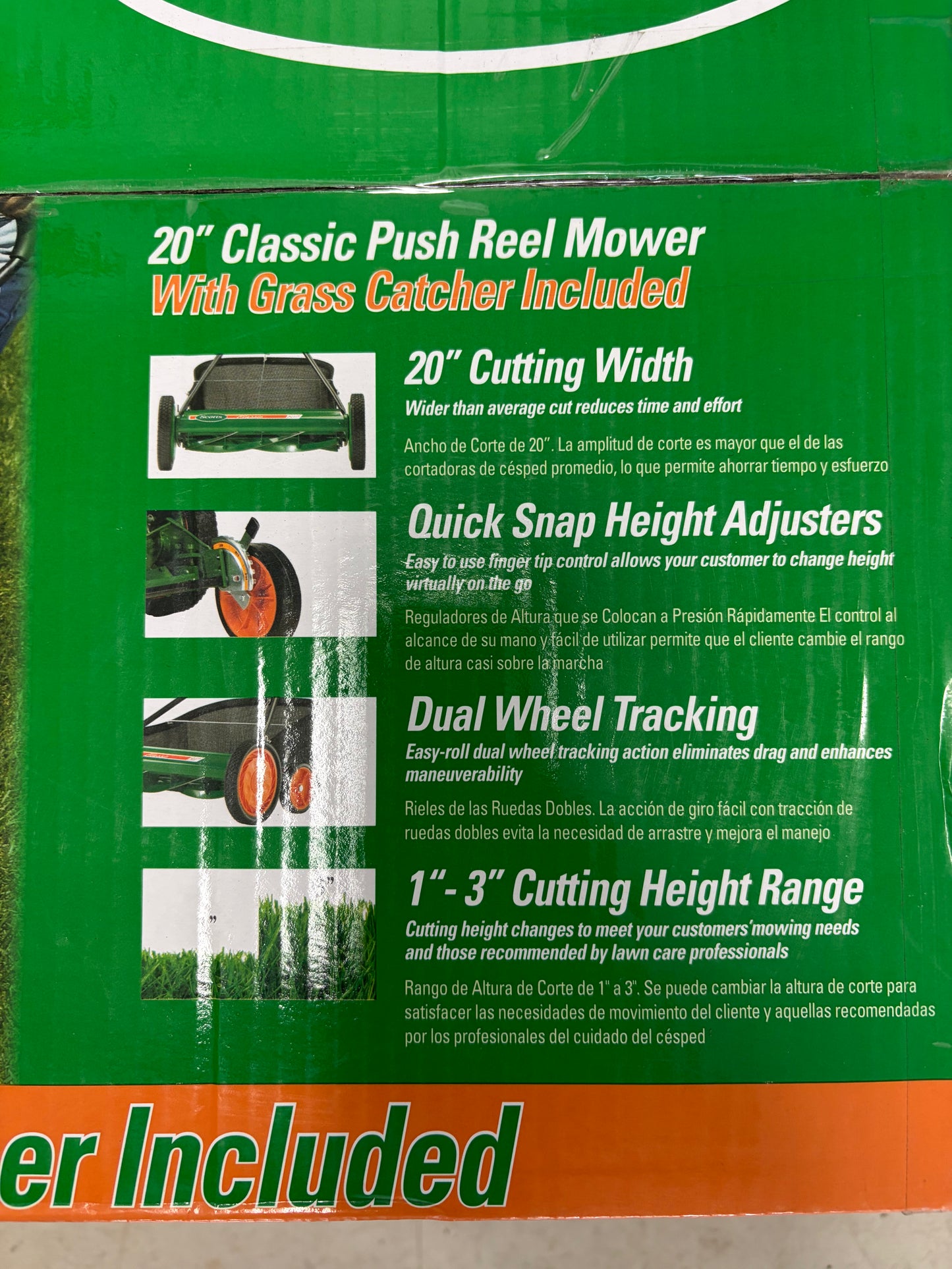 Scotts 20” Manual Walk Behind Push Lawn Mower w/Bag
