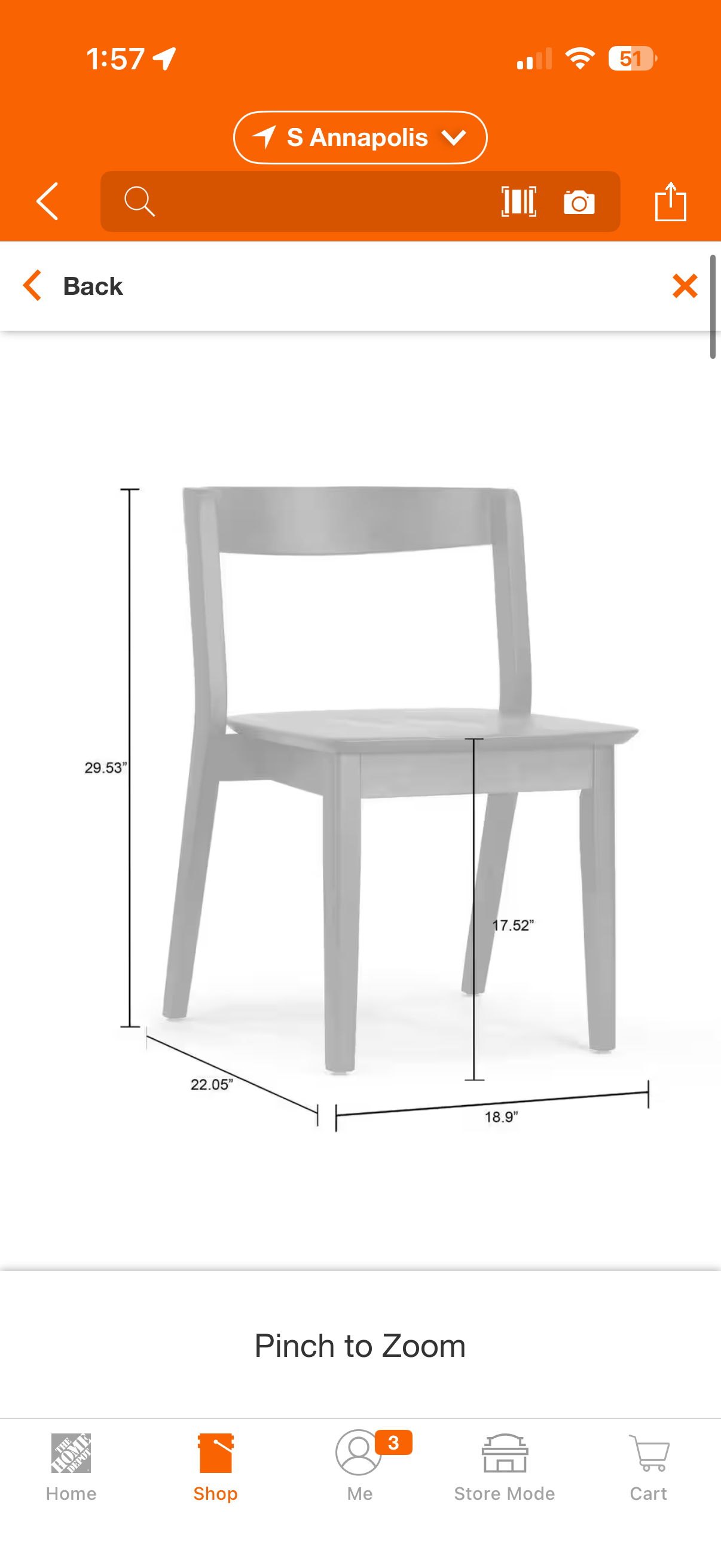 Glamour Home Astor Walnut Solid Wood Dining Chair Set of 2