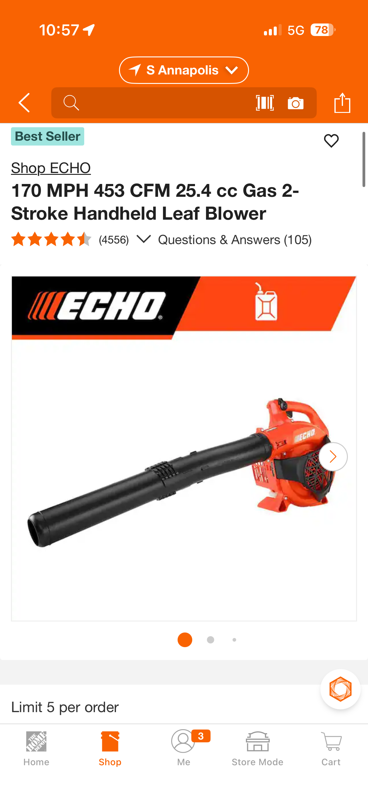 Echo PB-2520 170 MPH 2-Stroke Gas Blower