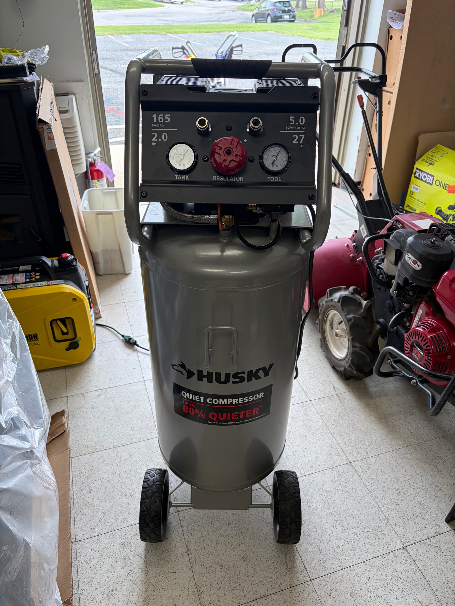Husky 27G 165 PSI Oil Free Quiet Air Compressor