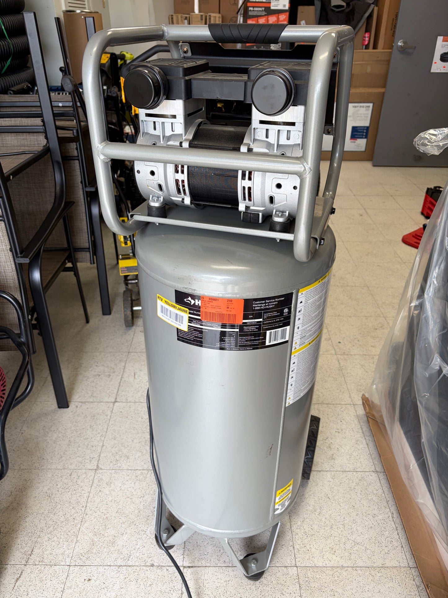 Husky 27G 165 PSI Oil Free Quiet Air Compressor