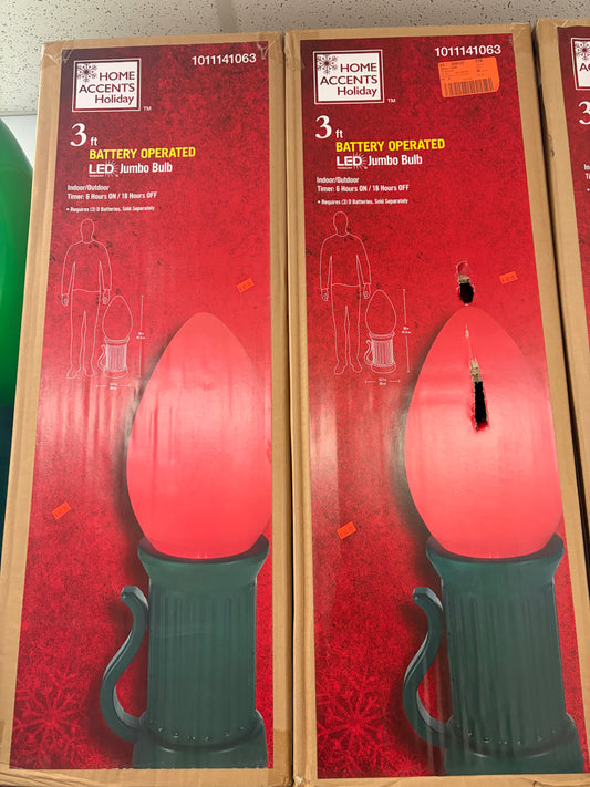 Home Accents Holiday 3ft LED Jumbo Christmas Bulb