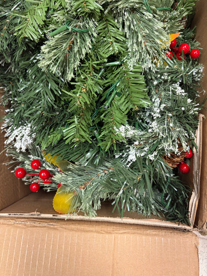 Costway 7.5ft Pre-Lit Pine Artificial Christmas Tree