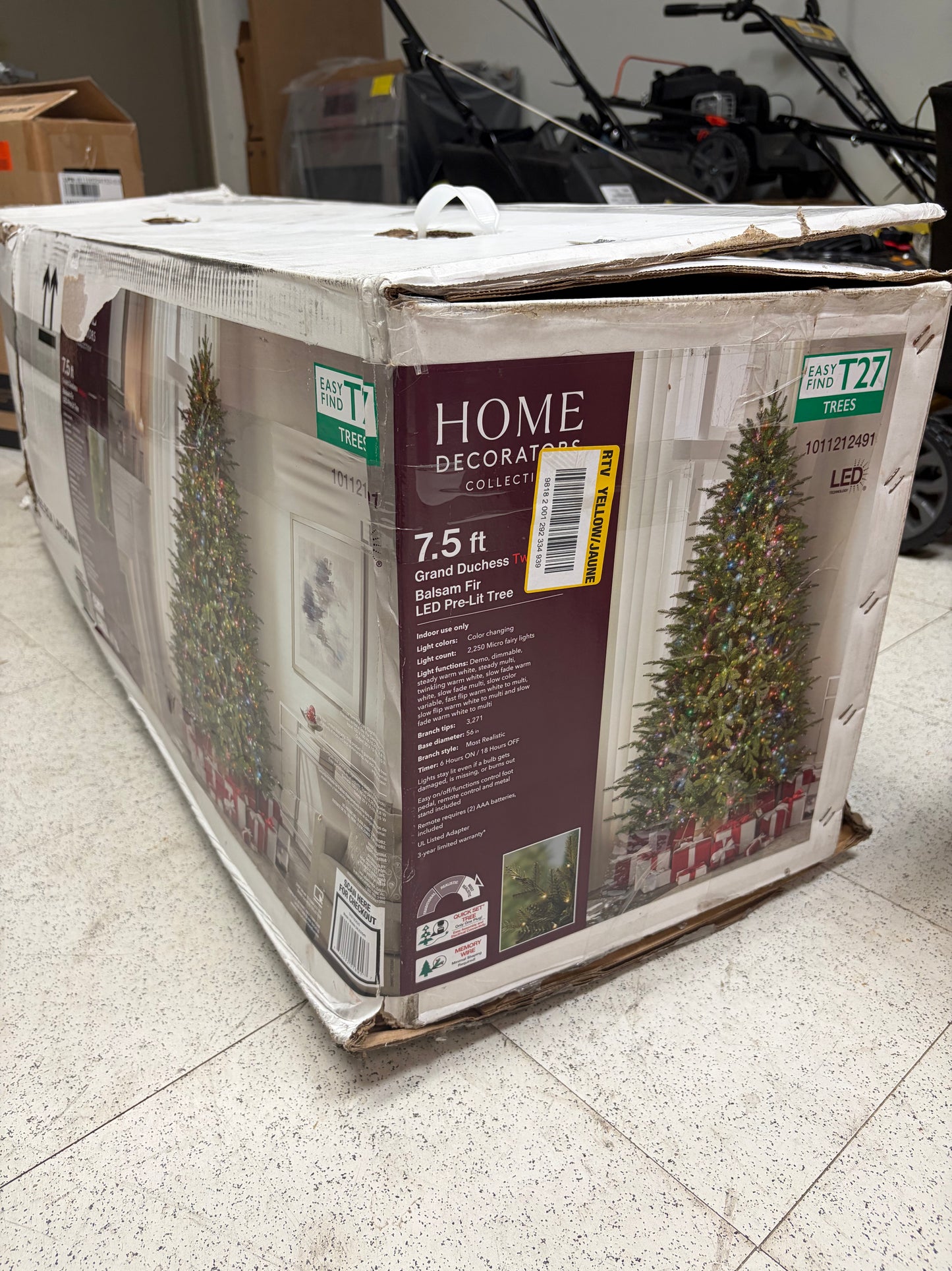 HDC 7.5ft Smart Grand Duchess Twinkling Balsam Fir Pre-Lit LED Christmas Tree