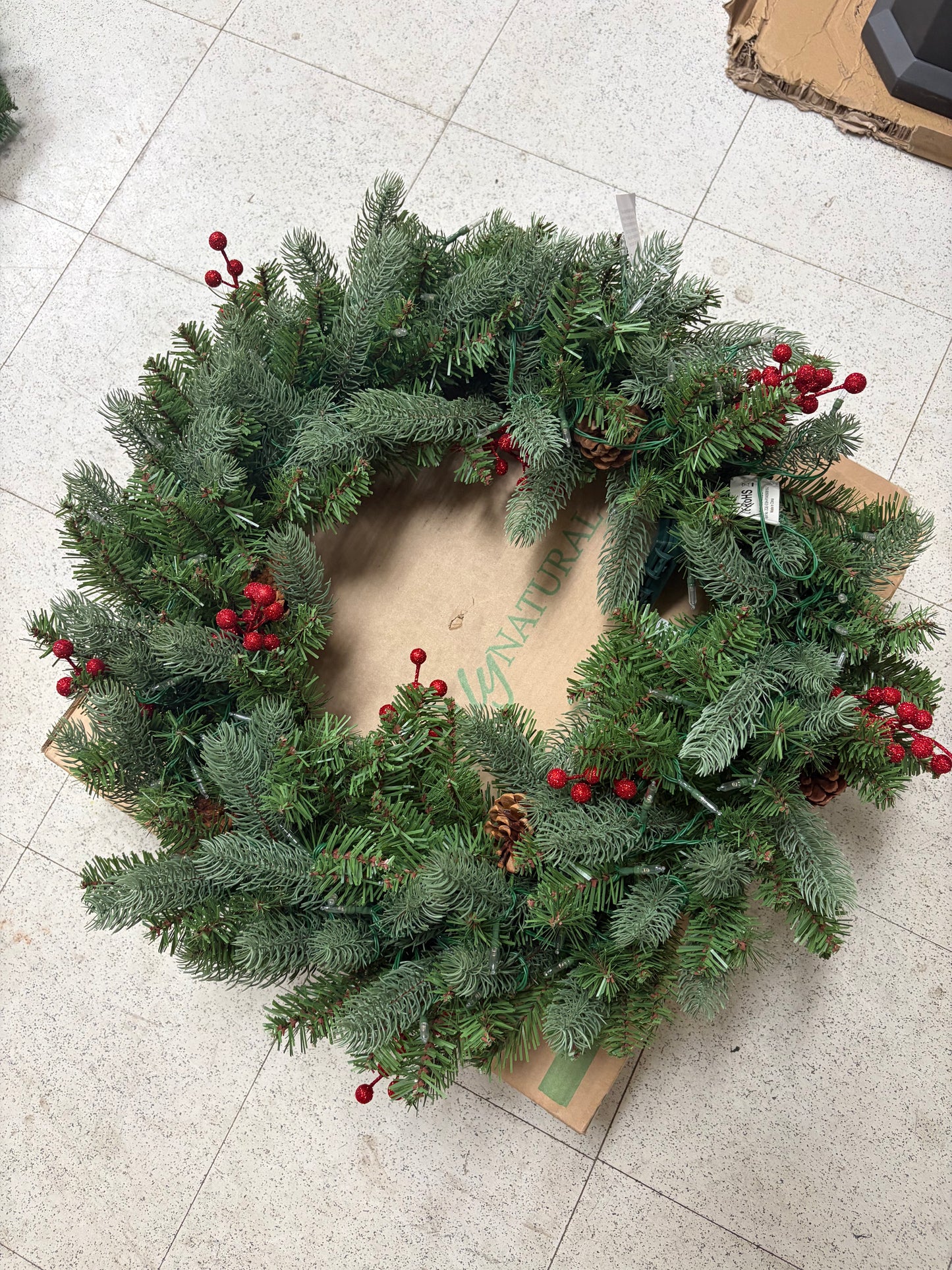 Nearly Natural 30” Pine Artificial Wreath