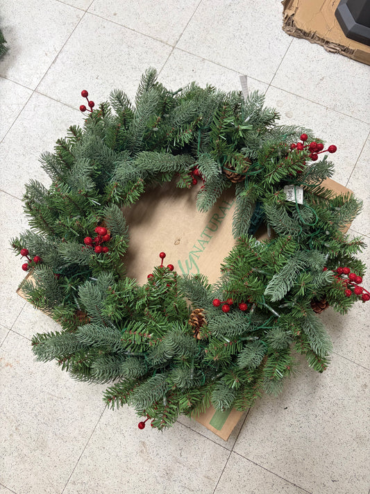 Nearly Natural 30” Pine Artificial Wreath