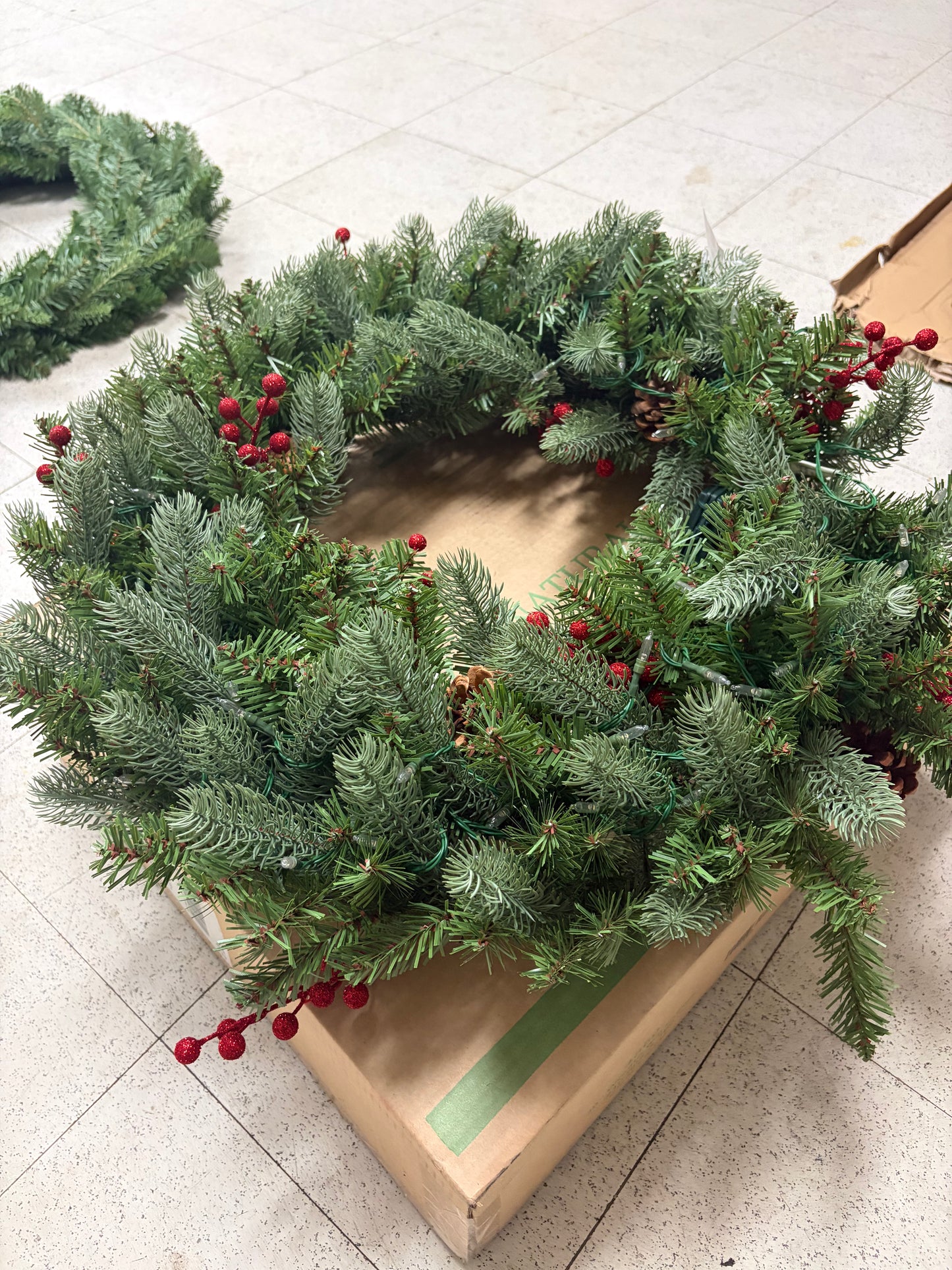 Nearly Natural 30” Pine Artificial Wreath
