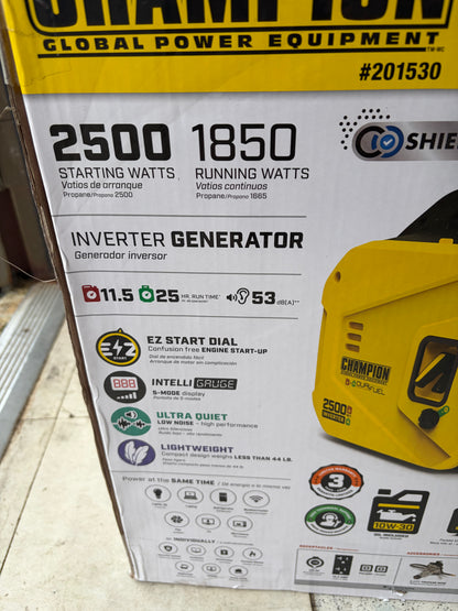 Champion 2500W Dual Fuel Portable Gas Inverter Generator