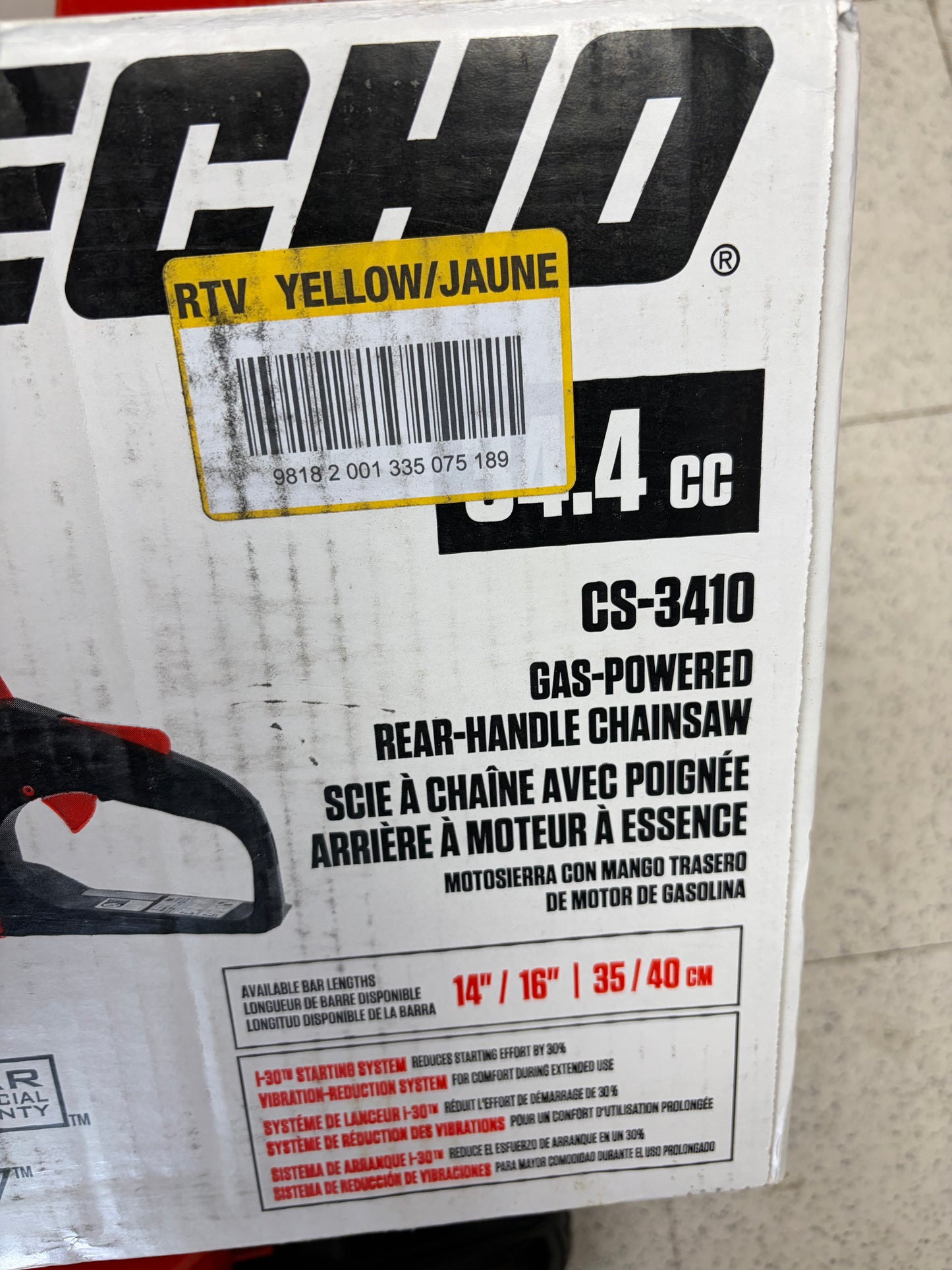 Echo CS-3410 34.4cc 2-Stroke Gas Chainsaw