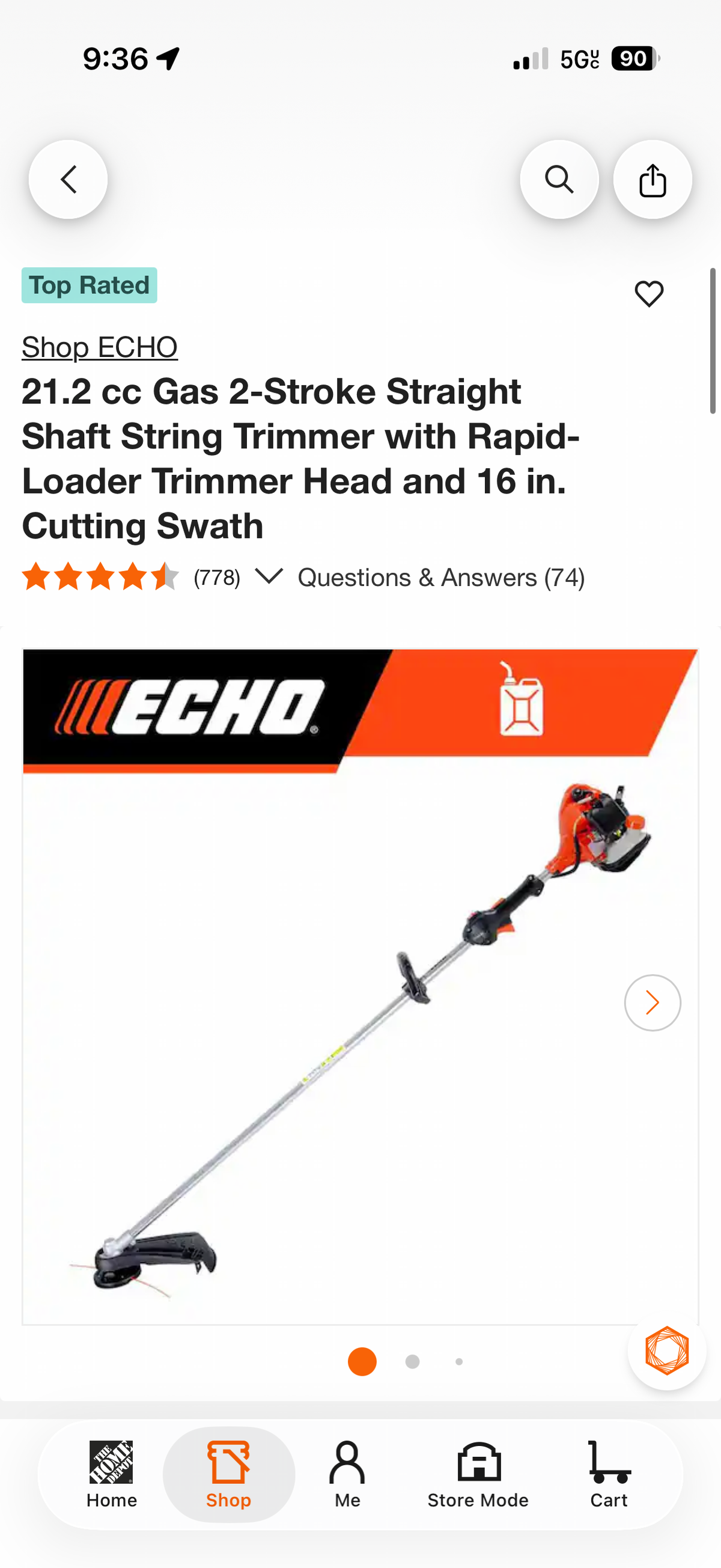 Echo SRM-2120 21.2cc 2-Stroke Gas Trimmer