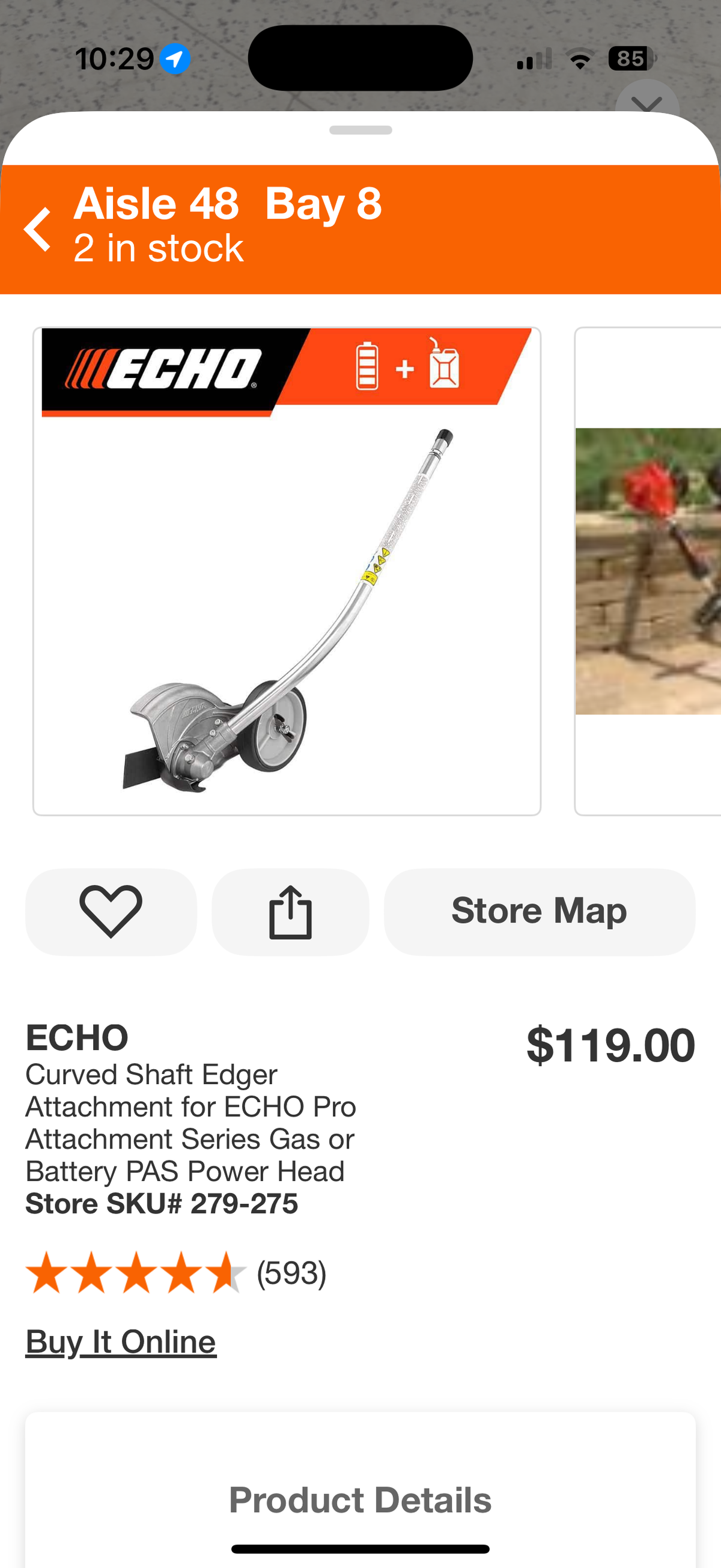 Echo Curved Shaft Attachment Edger