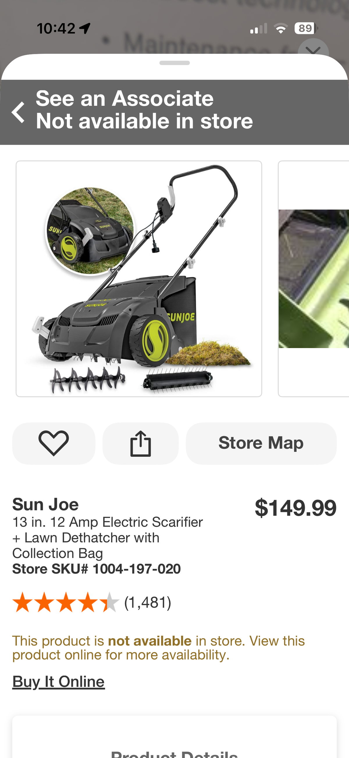 Sun Joe 13” 12 Amp Corded Scarifier & Lawn Detacher