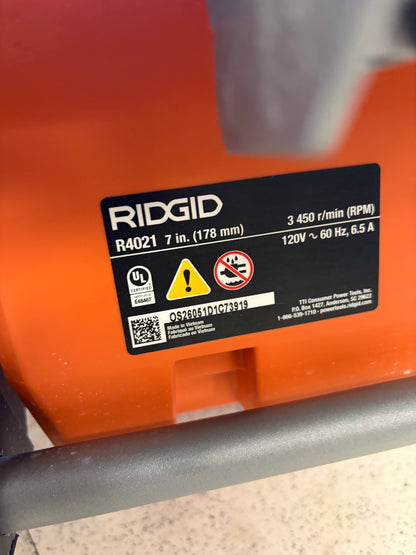 Ridgid 6.5 Amp 7” Table Top Wet Tile Saw