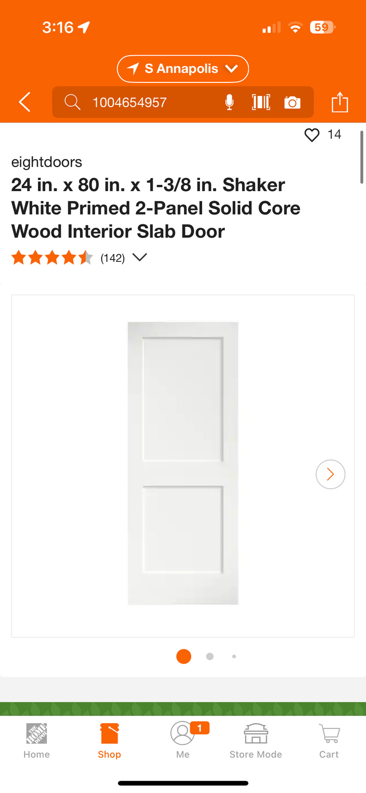 Eight Doors Shaker White Primed Wood Door Slabs