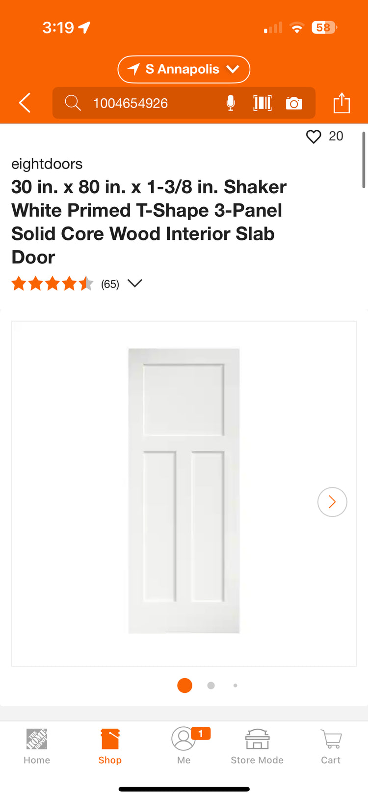 Eight Doors Shaker White Primed Wood Door Slabs